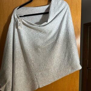 NWT Sparkling Grayish/silver Sequin Shawl